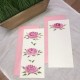 Hand Painted Stationery: Roses Double Sided 4" x 9"